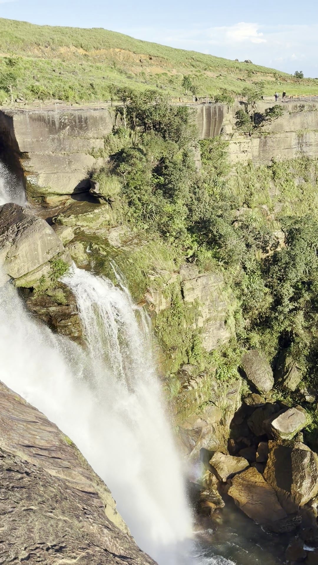 A waterfall off the Sohra plateau
